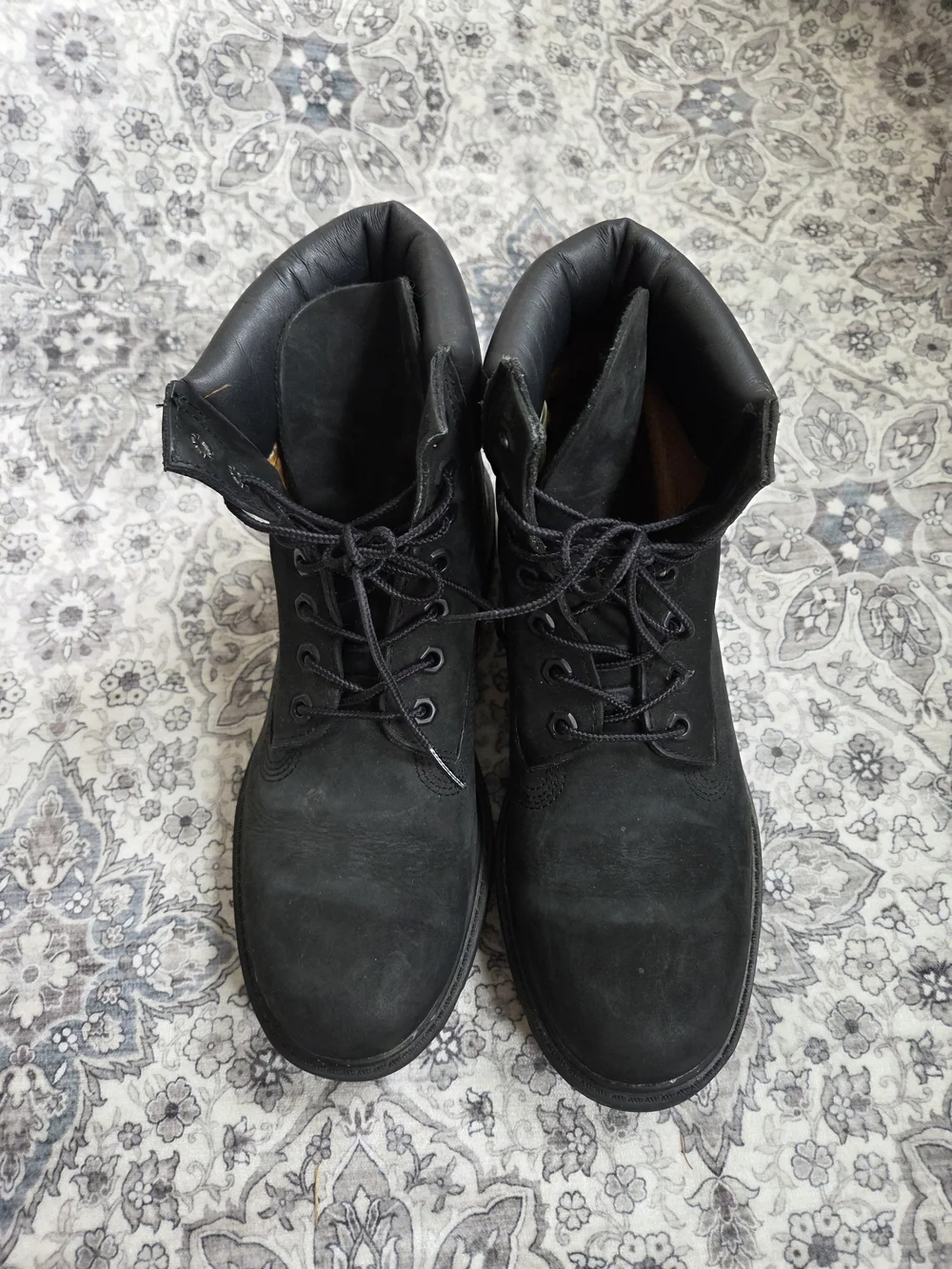 Timberland Black Lace-Up Work Boots